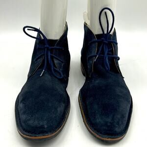 TRASK CHUKKA BOOT MENS SIZE 12 SUEDE LEATHER NAVY BLUE SHOES